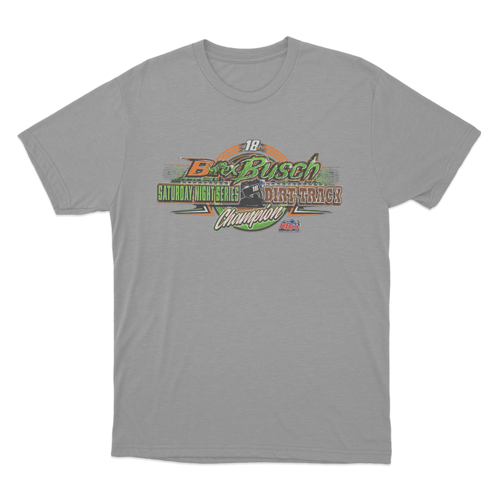 Brex Busch Dirt Track Champion Unisex T Shirt Grey Brex Busch Dirt Track Champion Unisex T Shirt Grey