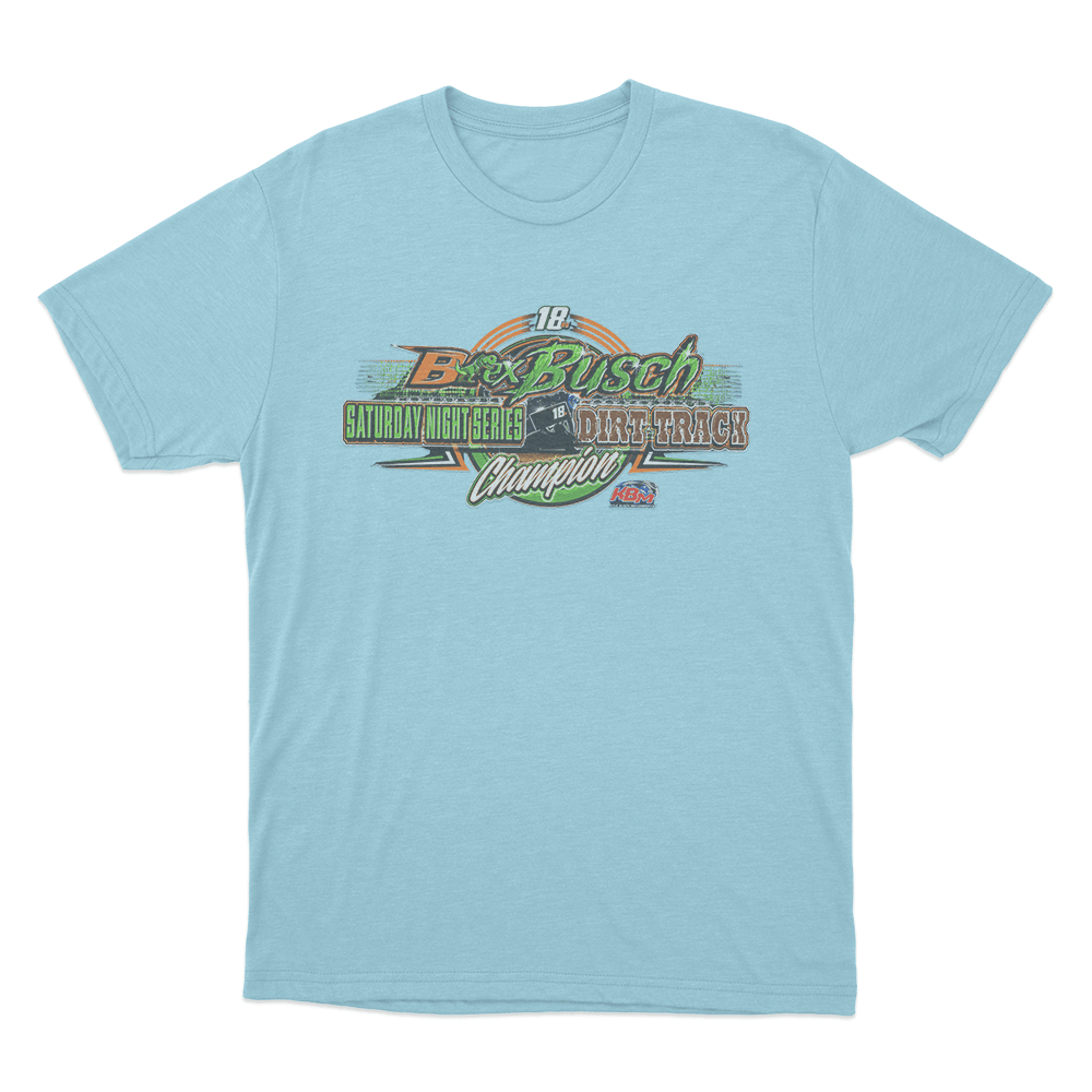 Brex Busch Dirt Track Champion Unisex T Shirt Sky Blue Brex Busch Dirt Track Champion Unisex T Shirt Sky Blue