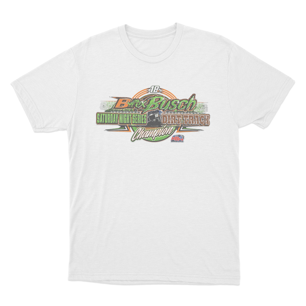 Brex Busch Dirt Track Champion Unisex T Shirt White Brex Busch Dirt Track Champion Unisex T Shirt White
